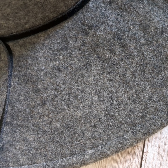 Free People Wool Wide Brim Fedora Hat Black Trim OS - Picture 13 of 14